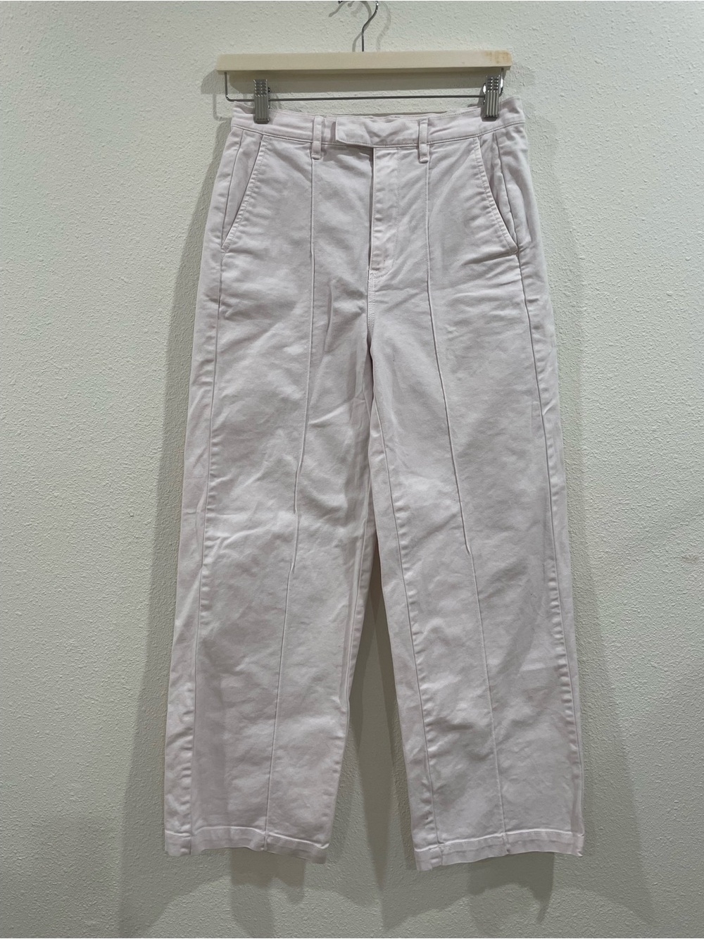 ALEX MILL Pleated Wide-Leg Pants in Light Purple Pink size 4